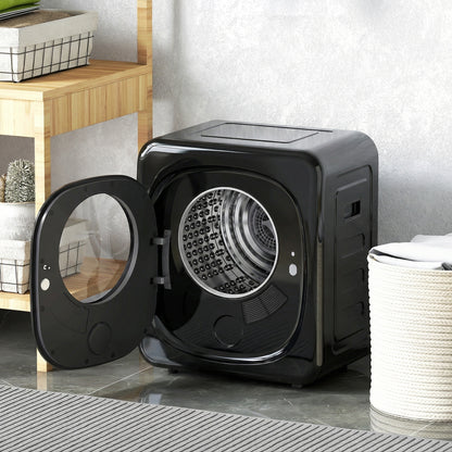 Compact Dryer Machine with 5 Modes, 4kg Small Tumble Dryer, Black