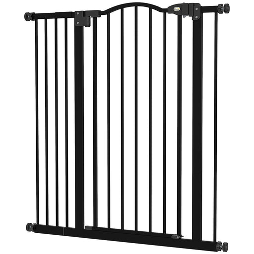 Metal Pet Safety Gate Dog Gate Folding Fence, Black