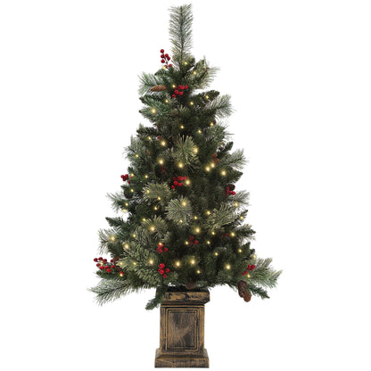1.2m Prelit Christmas Tree with 100 Warm White LED Lights and 8 Modes