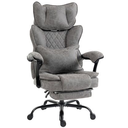 Big and Tall Office Chair with Lumbar Support, Grey