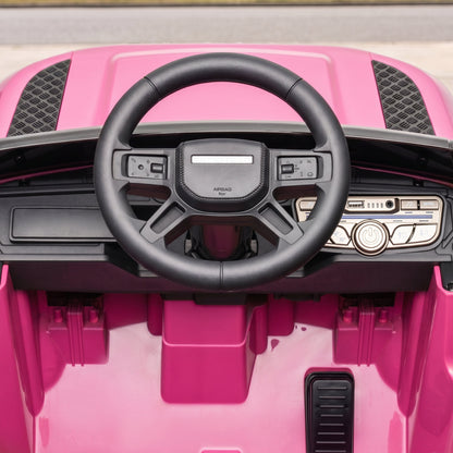 Land Rover Defender Licensed 12V Kids Ride on Car w/ Remote, Pink