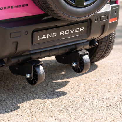 Land Rover Defender Licensed 12V Kids Ride on Car w/ Remote, Pink