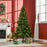 6ft Prelit Christmas Tree Artificial Tree Warm White LED Holiday Home Xmas Decoration, Green