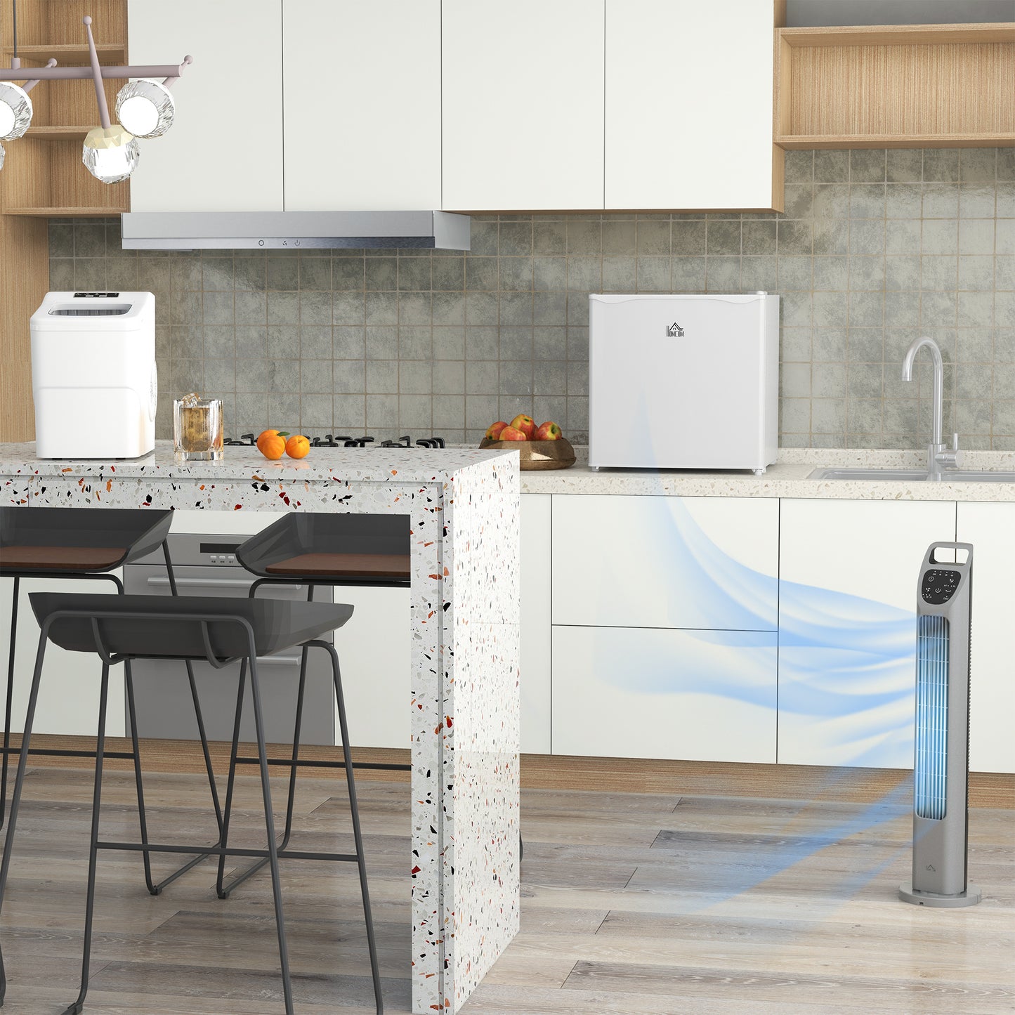 Oscillating Tower Fan Floor Fan with 4H Timer for Home Office Silver