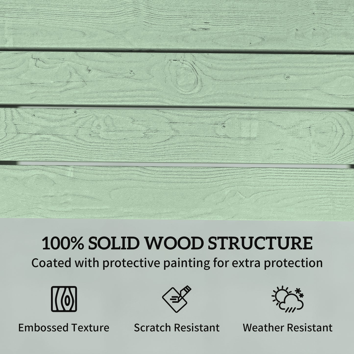 Garden Loveseat, Embossed Wood Jack and Jill Garden Seat, Green