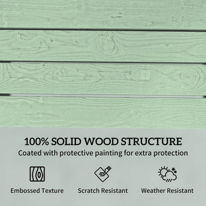 Garden Loveseat, Embossed Wood Jack and Jill Garden Seat, Green