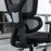 Mesh Office Chair, Height Adjustable Desk Chair with Lumbar Support, Swivel Wheels and Adjustable Headrest, Black