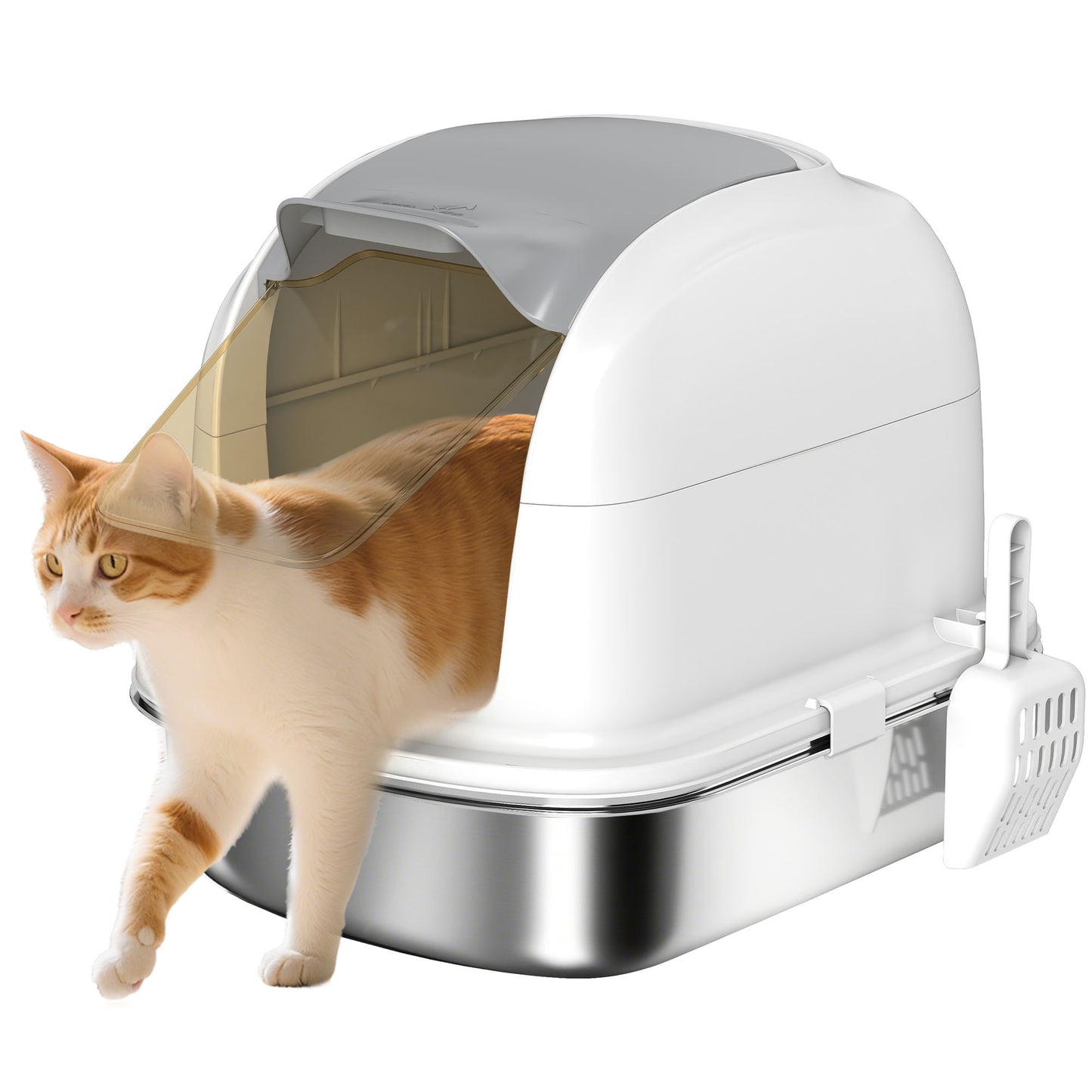 Stainless Steel Cat Litter Tray with Lid
