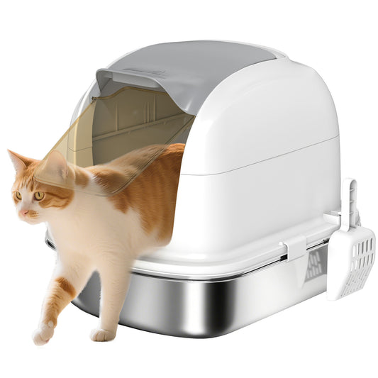 Stainless Steel Cat Litter Tray with Lid