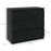 Chest of Drawers, 3 Drawer Storage Cabinet Unit for Bedroom, Black