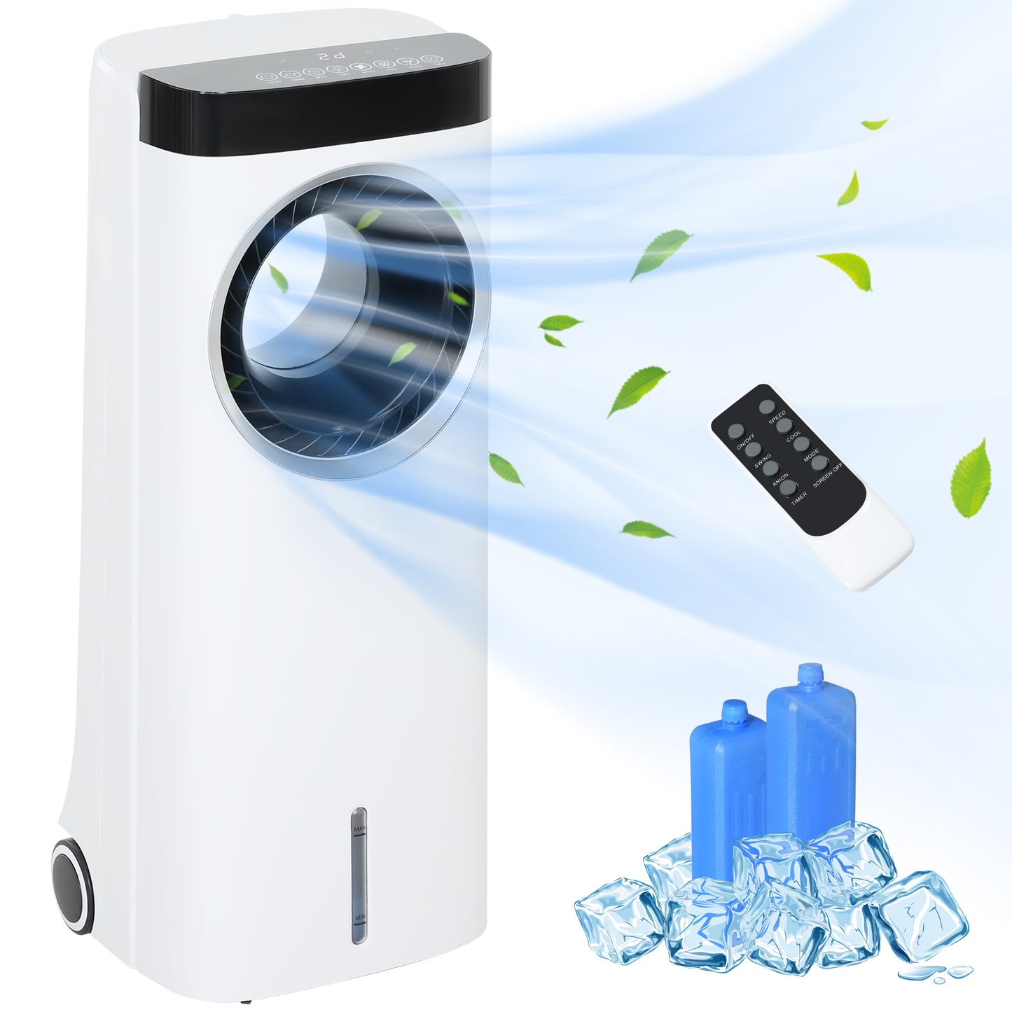 Bladeless Evaporative Air Cooler, 6.5L Fan, Humidifier & Air Clean