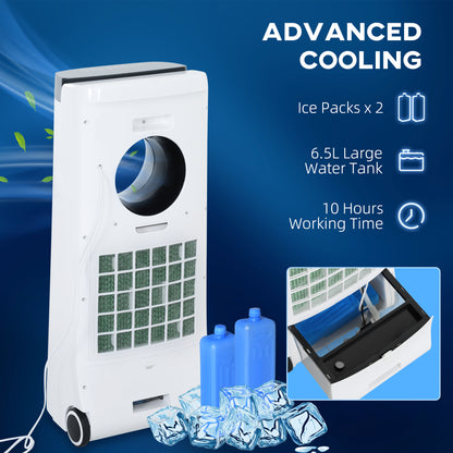 Bladeless Evaporative Air Cooler, 6.5L Fan, Humidifier & Air Clean
