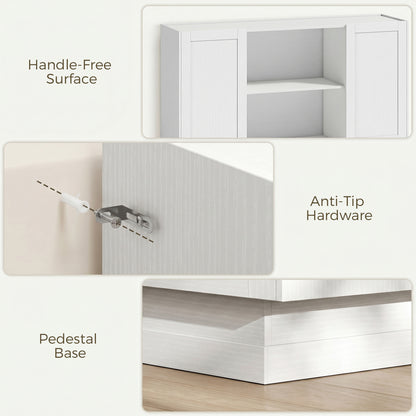 Sideboard Buffet Cabinet, Modern Farmhouse Storage Cabinet, White