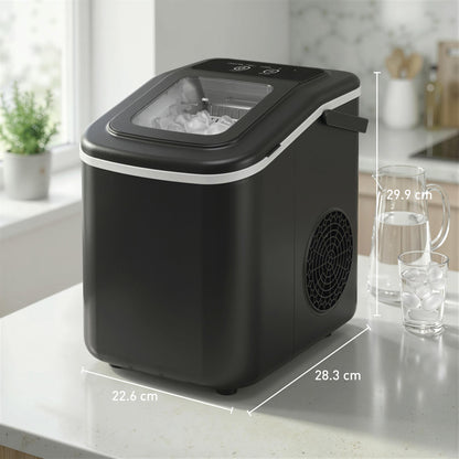 Countertop Ice Maker Machine Self-Cleaning 2 Sizes Black