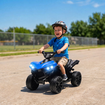 6V Kids ATV, Battery Powered Ride on Car for Ages 18-56 M, Blue