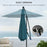 3(m) Cantilever Parasol with Cross Base, Banana Parasol with Crank Handle, Tilt and 8 Ribs, Round Hanging Patio Umbrella