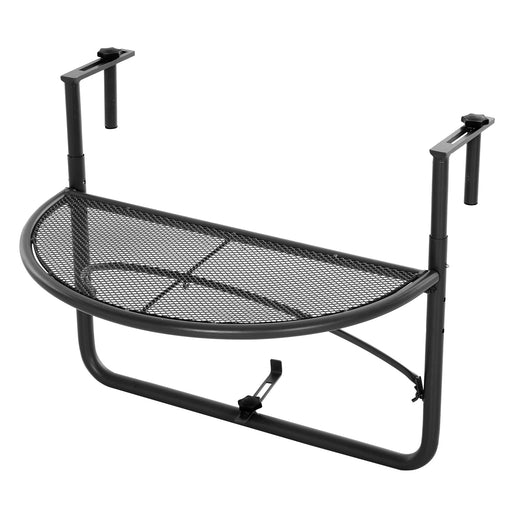 Semi-Circular Attachable Balcony Hanging Coffee Table Adjustable Side Metal Table