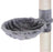 Cats Floor to Ceiling Scratching Post w/ 5-Tier Plush Leisure Platforms Grey