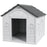 Plastic Weatherproof Dog House, Grey