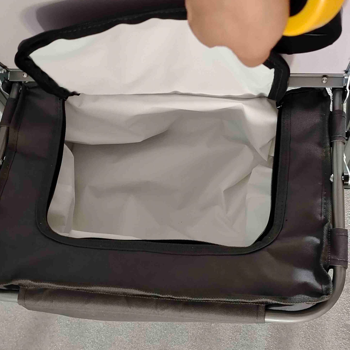 Folding Directors Chair Aluminium Camping Chair with Cooler Bag Grey