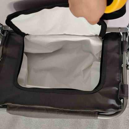 Folding Directors Chair Aluminium Camping Chair with Cooler Bag Grey