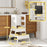 2 in 1 Toddler Tower w/ Chalkboard, Safety Rail, for Kitchen, Sink