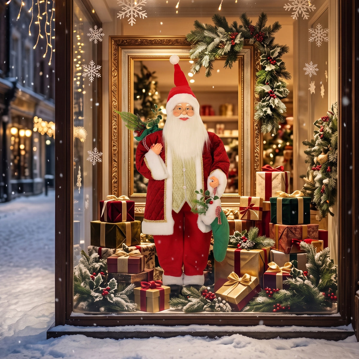 4ft Christmas Singing Dancing Santa Claus with Stocking, Sack
