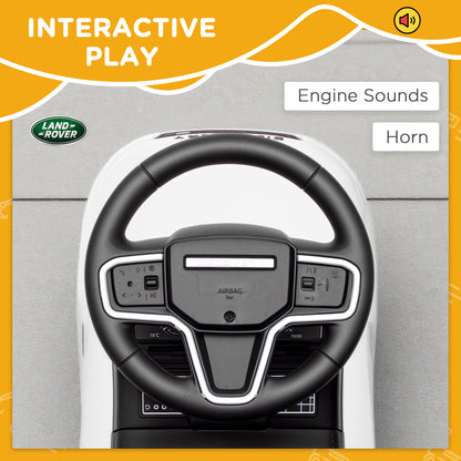 Land Rover Licensed Ride on Car for Toddlers 18-36 Months, White