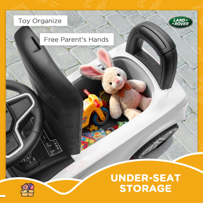 Land Rover Licensed Ride on Car for Toddlers 18-36 Months, White