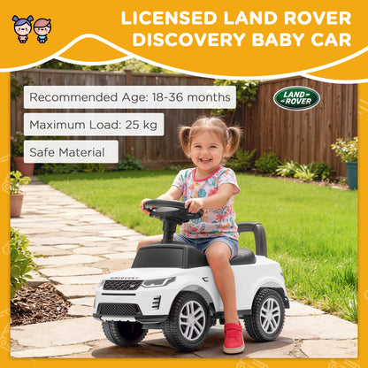 Land Rover Licensed Ride on Car for Toddlers 18-36 Months, White