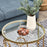 Round Coffee Tables Set of 2, Gold Nest of Tables with Tempered Glass Top, Steel Frame for Living Room, Gold