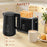 1.5L 3000W Fast Boil Electric Kettle and 2 Slice Toaster Set, Black