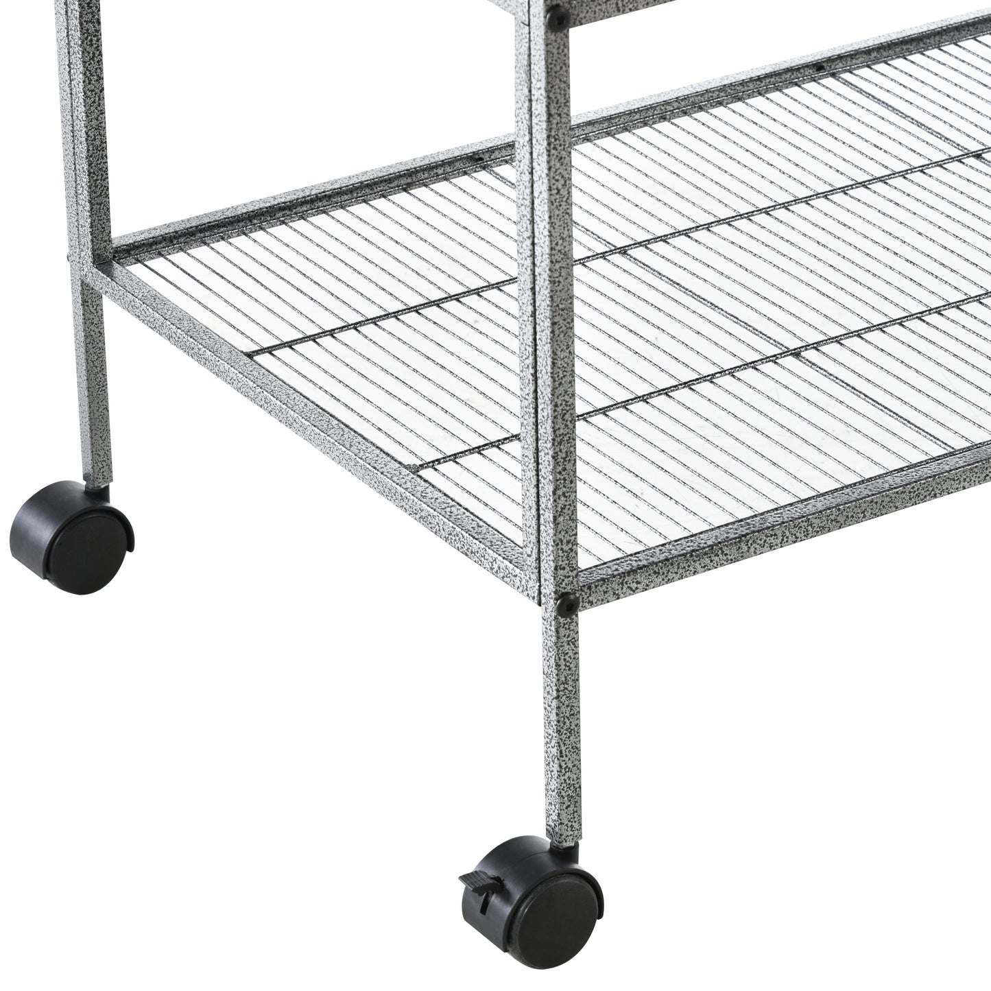 Wide Large Metal Bird Cage for Finch Canaries Parakeets Cockatiels with Rolling Stand, Removable Metal Tray, Storage Shelf, Wood Perch
