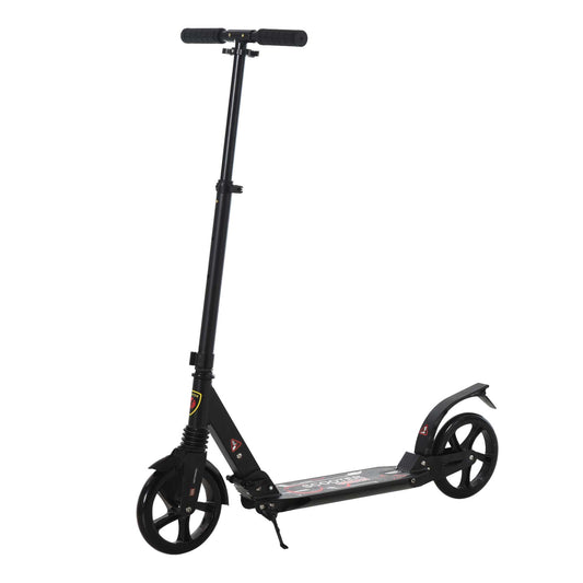 Folding Kick Scooter with Big Wheels for 14+ Teens Adult, Black