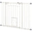 Pressure Fit Stair Dog Gate w/ Small Cat Door, Automatic Closing Door, Double Locking, for 74-100cm Openings - White