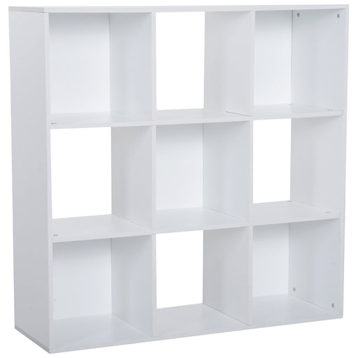 3-tier 9 Cubes Storage Unit Particle Board Cabinet Bookcase Organiser Home Office Shelves White