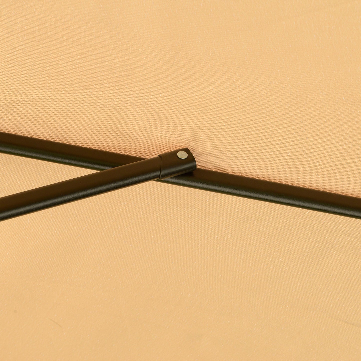 2.7m Cantilever Parasol Banana Sun Umbrella with Crank Handle and Cross Base for Outdoor Hanging Sun Shade Brown