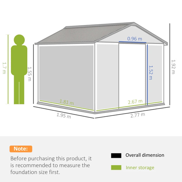 9x6ft Garden Storage Shed