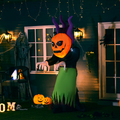 240cm Pumpkin Ghost Inflatable Halloween Decoration w/ Lights Accessories