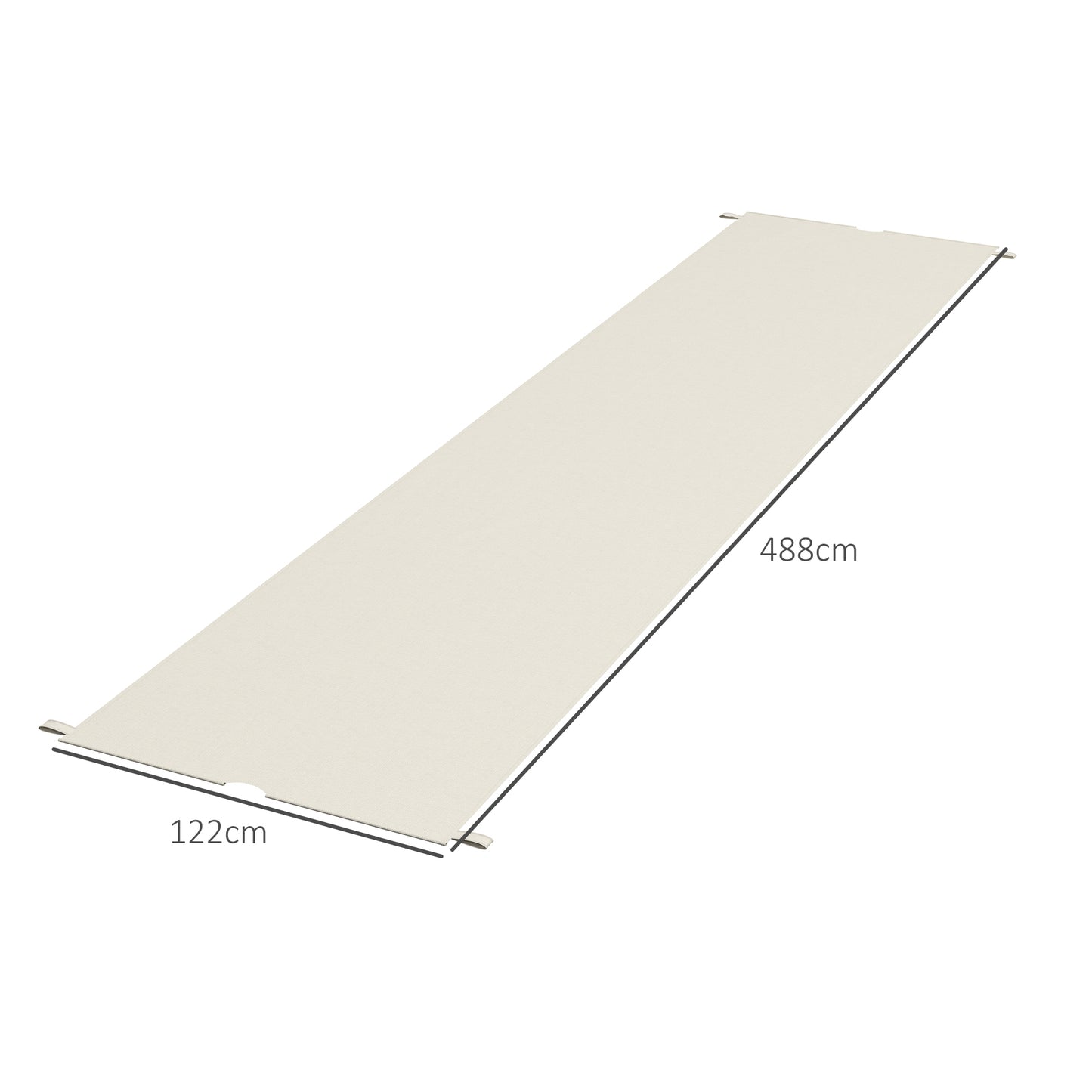 2 Pcs UV Protection Pergola Replacement Canopy, Pergola Shade Cover, Easy to Install, for 3 x 3(m) Pergola, Cream White