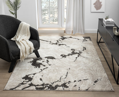 Eleanor Modern Embossed Living Room Area Rug - Abstract Design - 2 Colours Available
