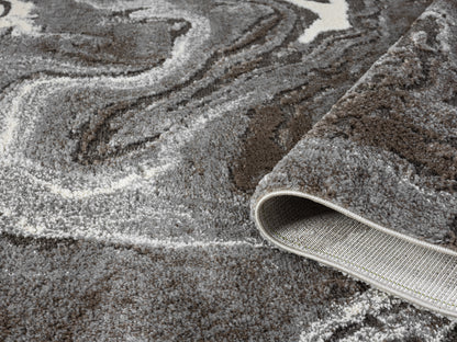 Eleanor Modern Embossed Living Room Area Rug - Marble Design - 2 Colours Available