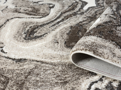 Eleanor Modern Embossed Living Room Area Rug - Marble Design - 2 Colours Available