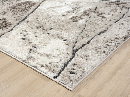 Eleanor Modern Embossed Living Room Area Rug - Slate Design - 2 Colours Available