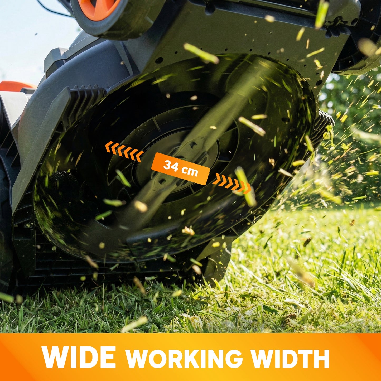 18V Cordless Lawnmower with 2 x 4Ah Batteries and Charger