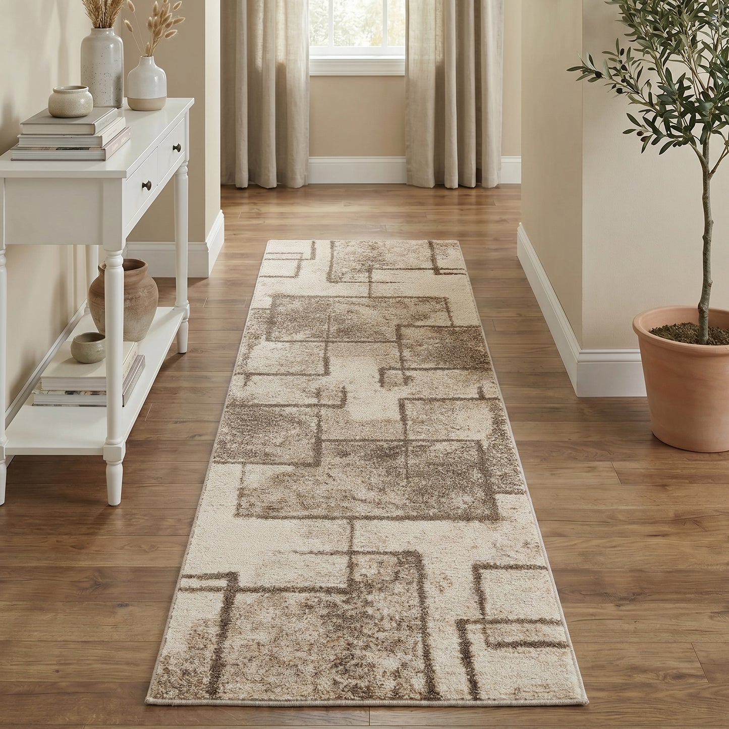 Rhodes Enigma Modern Living Room Contemporary Geometric Area Rugs - 3 Colours Available