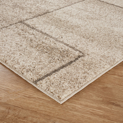 Rhodes Enigma Modern Living Room Contemporary Geometric Area Rugs - 3 Colours Available