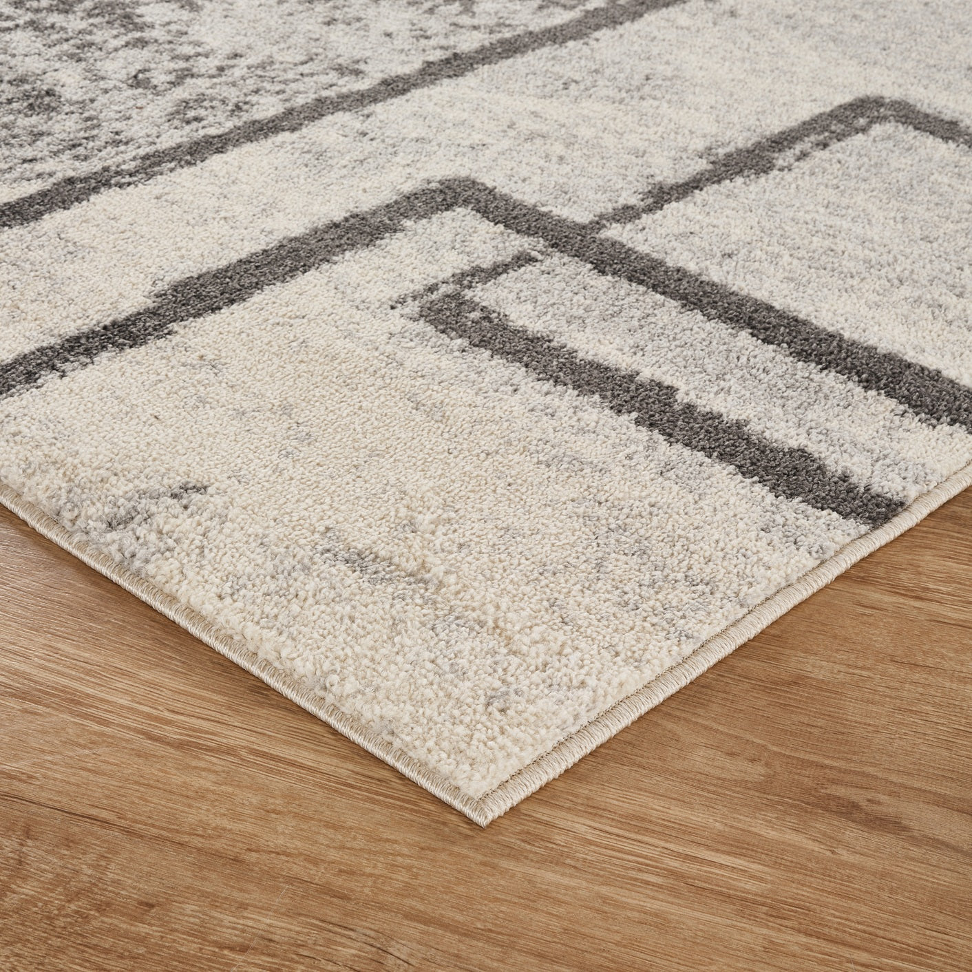 Rhodes Enigma Modern Living Room Contemporary Geometric Area Rugs - 3 Colours Available