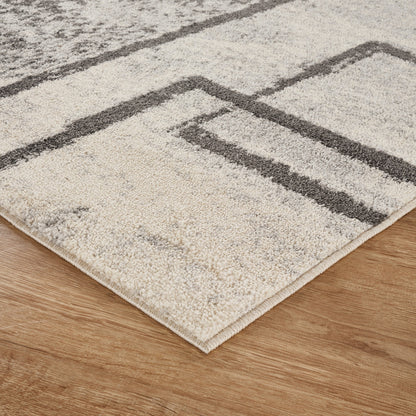 Rhodes Enigma Modern Living Room Contemporary Geometric Area Rugs - 3 Colours Available