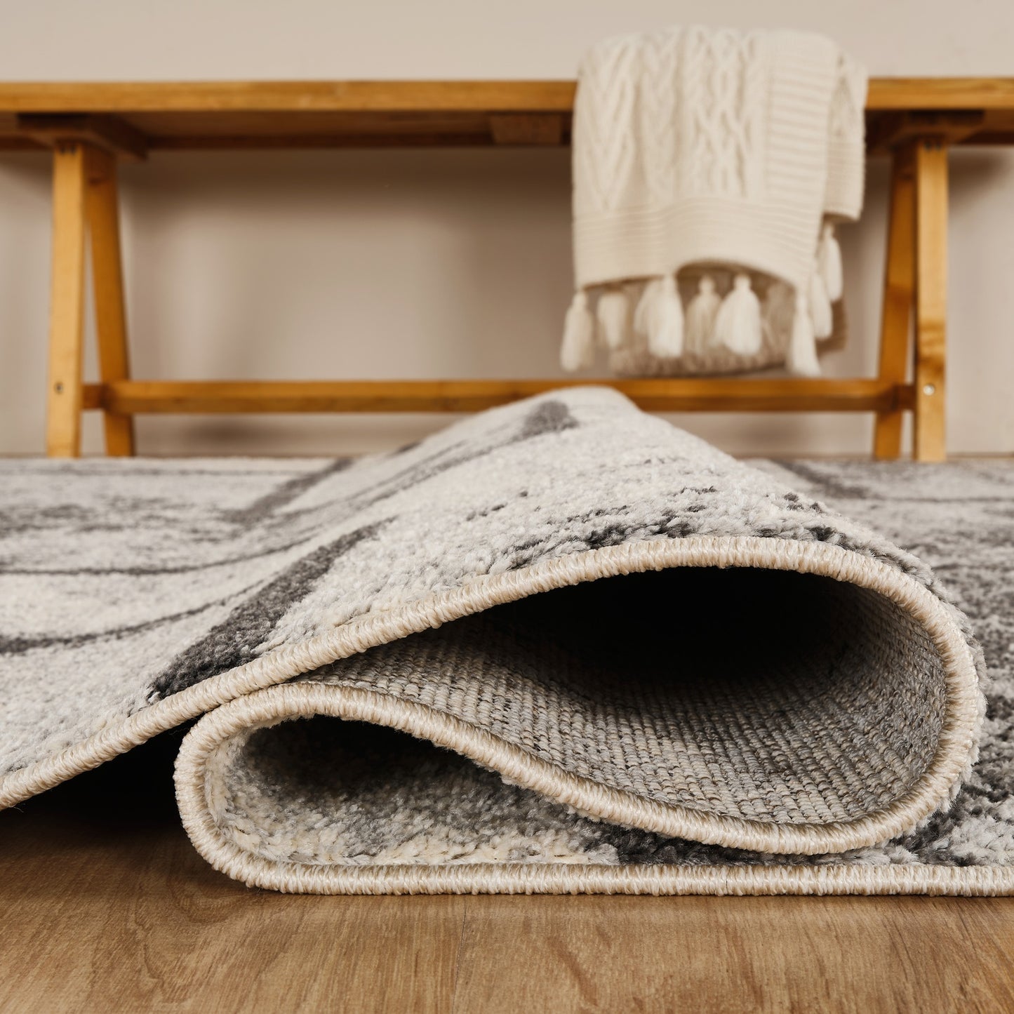 Rhodes Enigma Modern Living Room Contemporary Geometric Area Rugs - 3 Colours Available